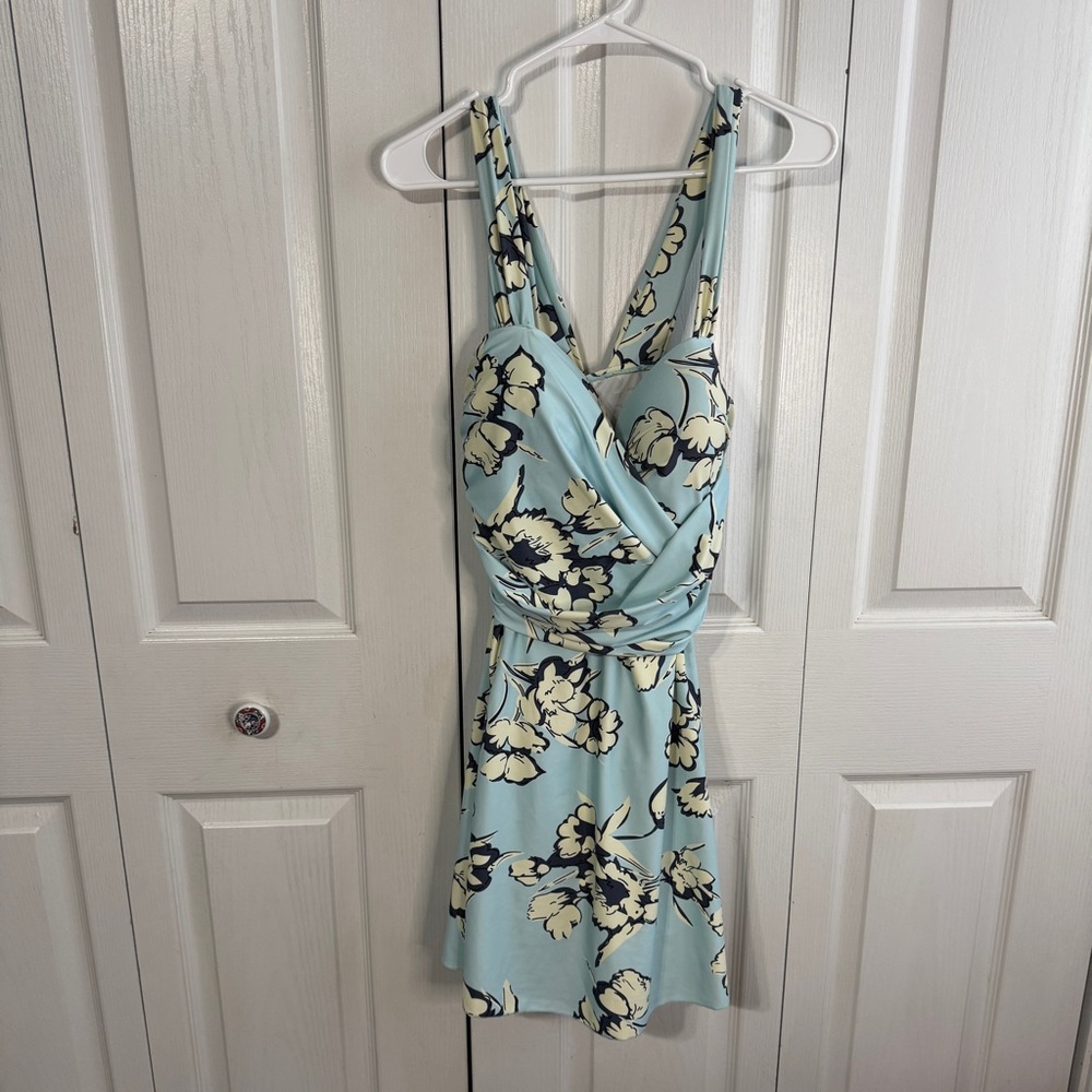 Cocopear one piece blue floral swimsuit size 3XL